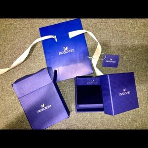 SWAROVSKI Gift Bag, Earrings Box & Exterior Box, Earrings Holder & Tag EMPTY
